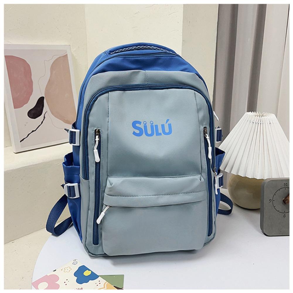 New middle school girls double shoulder schoolbag ins Fengsen Korean version large capacity high value fashion backpack