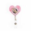 Swivel Badge Holder Lightweight Cute Badge Reel Retractable Id Badge Reel Acrylic For Valentine'S Day Gift Doctor Id Display