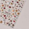 3D Cartoon Christmas Nail Art Stickers: Snowflake & Tree Decals with Back Adhesive