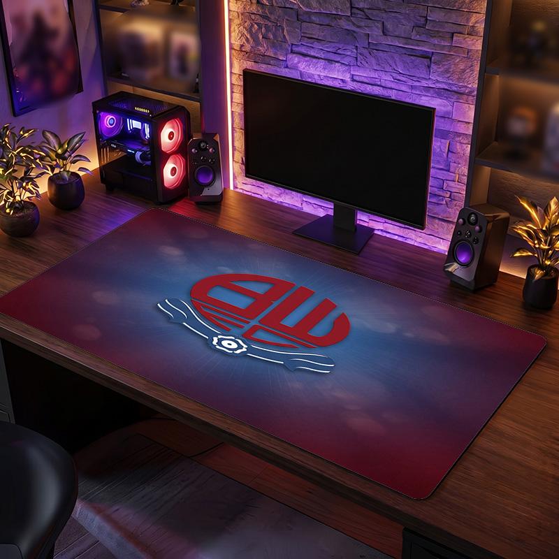 Bolton Wanderers FC Theme Pattern Mouse Pad, Soccer Logo Design XXL Gaming Desk Mat Non-Slip Computer Mouse Pad