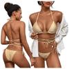 Two-piece Swimsuit for Sunbathing On the Beach, Tied Bikini Suit L Two-piece Swimsuit for Sunbathing On the Beach, Tied Bikini Suit S