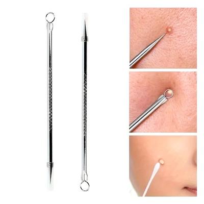 4 pezzi/set Kit professionale per l'estrazione di punti neri Strumenti per la rimozione di brufoli e acne Set per la cura della pelle con macchie e macchie per una carnagione liscia e pulita
