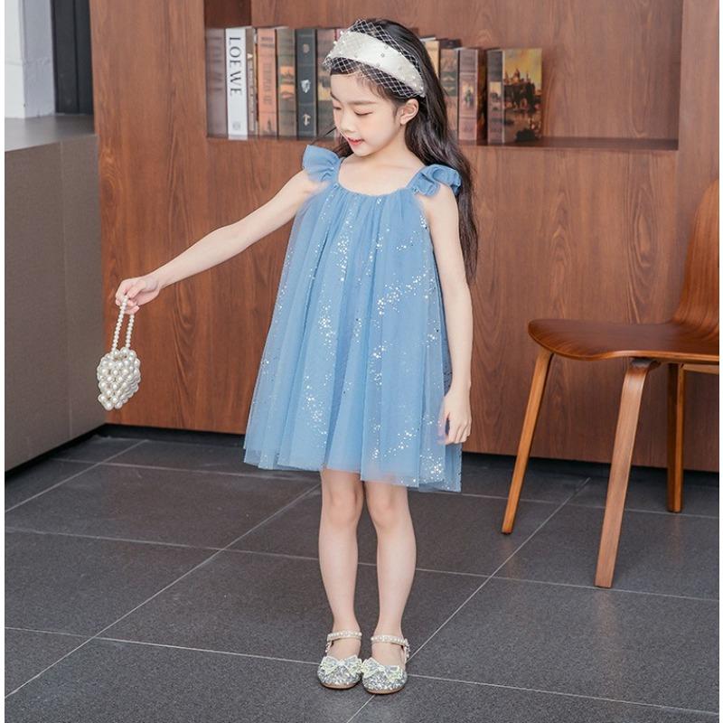 Crystal Princess Closed Toe Sandals, Soft Flat Casual Dance Shoes Summer Footwear for Big Girls