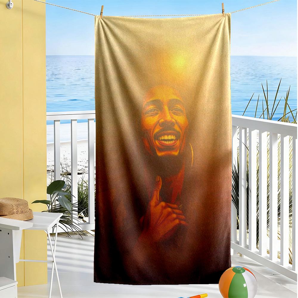 Bob Marley Beach Towel Super Soft Absorbent Comfortable Lightweight Portable for Swimming,Beach,Camping, Travel, Beach Accessories,Gym