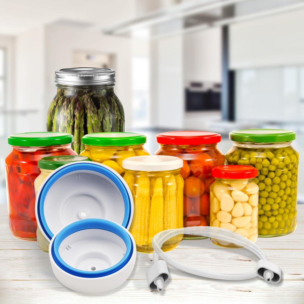 Vakuová zavařovací sklenice Vakuová sada pro vakuové balení s hadicí Otvírák na sklenice Ruční vakuová pumpa pro široké běžné hrdlo