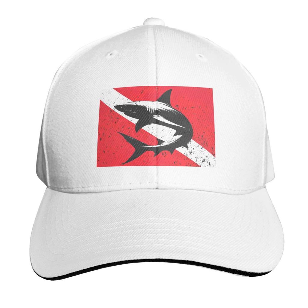 Scuba Diving Dive Flag And Shark Cap Fashion Casual Baseball Caps Adjustable Hat Hip Hop Summer Unisex Baseball Hats