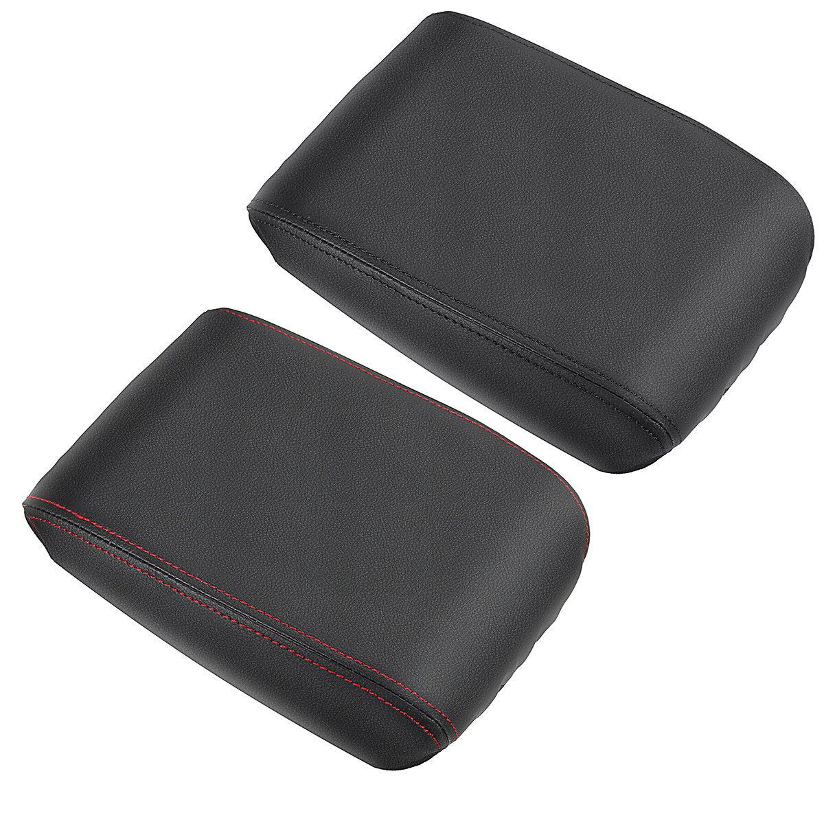 

Чехол для подлокотника сиденья центральной консоли автомобиля из искусственной кожи для VW Tiguan MK2 Аксессуары для стайлинга автомобиля BLACK+RED LINE