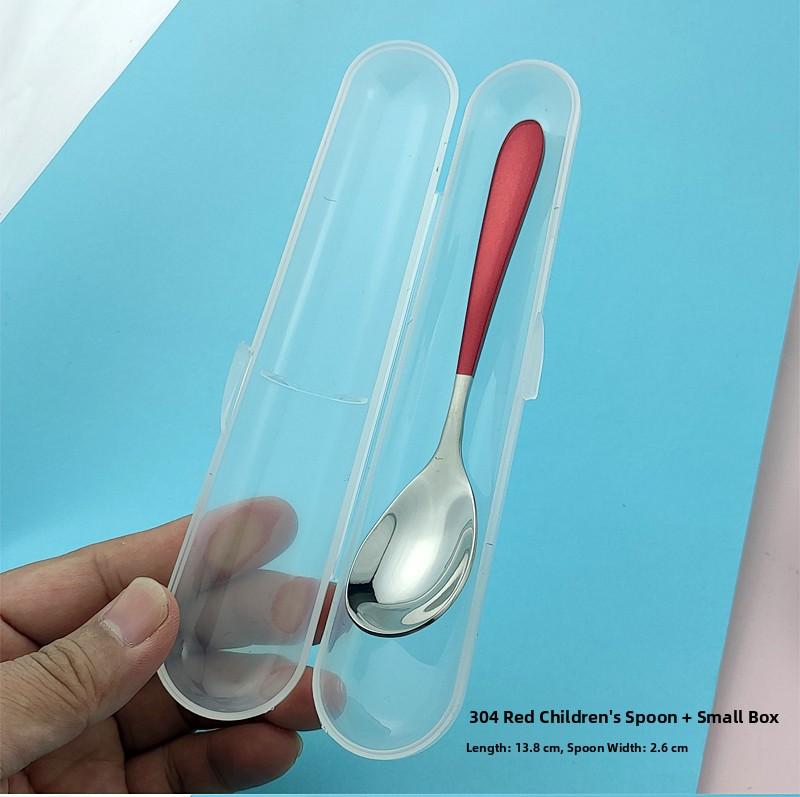 Newborn Baby Cerc Spoon Feeding Utensils 304 Stainl Steel Baby Food Puree Water Milk Poer Small round Spoon Cutlery