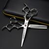 6.0 Inch Silver Monster Dragon Handle, Hair Scissors, Hair Scissors, Flat Scissors, Bangs Scissors, Tooth Scissors, Thin