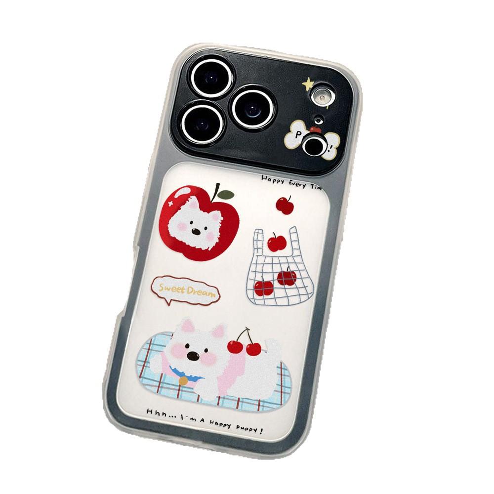 Apple Head Puppy Is Suitable for iPhone17promax Two-in-one Mobile Phone Case, Apple 16 Niche 15 Generation Is Simple