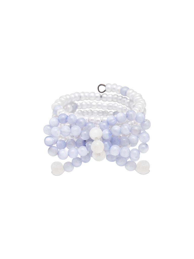 Swingset Wire Ribbon Beads Ring (Sky Blue)