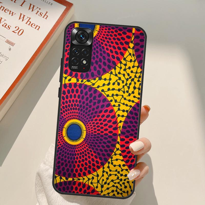 

Чехол с африканским тканевым принтом для Xiaomi Redmi Note 10 8 9 11 Pro 8T 9S 10S 11S Redmi 10C 9C 9A 9T K50 K40 Gaming Redmi Note 8 Pro