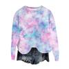 Women's Fashion Round Neck Pullover Top Long Sleeve Tee Printed Sweatshirt