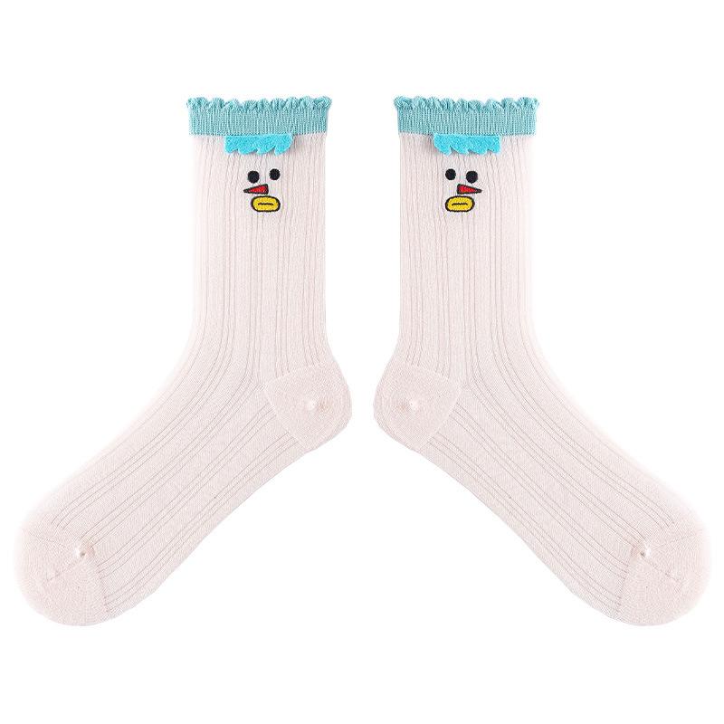 

Fashionable and Unique Trendy Socks - Children s Floral Lace Cuffs Ear-lined Tube Socks, Sweat-absorbing and Breathable Thin Cotton Socks 1 pair світло-рожевий колір