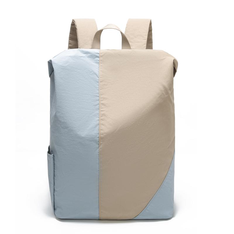 Stitching Contrast Backpack Unisex Waterproof Backpack Travel Bag