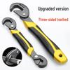 Adjustable Multi-Purpose Self-Locking Wrench Set: Open-End, Pipe, and Quick Functionality