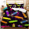 Skateboard Duvet Cover Microfiber Extreme Sports Game Bedding Set Astronaut Spaceman Skateboard Quilt Cover For Boys Teen Boys
