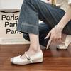 French beautiful Mary Jane shoes women's 2025 new summer wear with skirt single shoes versatile flat-soled small leather shoes