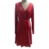 Fall Spring Women Dress V Neck Lace-up Tight Waist Sequin Decor A-line Big Hem Long Sleeves Prom Party Mini Dress