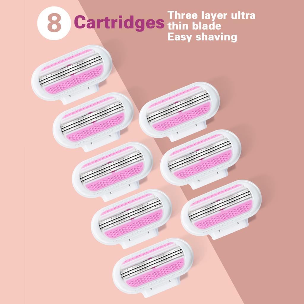 High Quality Safety Razor Blade Women Beauty Bikini Hair Removal Shaving Set Female Venus Shaver Replacement Heads