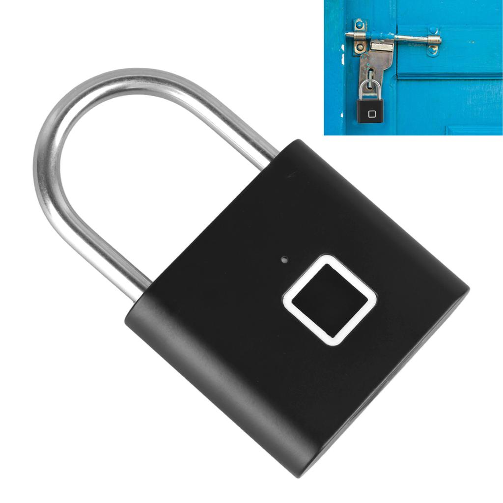 Fingerprint Padlock Keyless Waterproof Biometric Electronic Lock USB Rechargeable