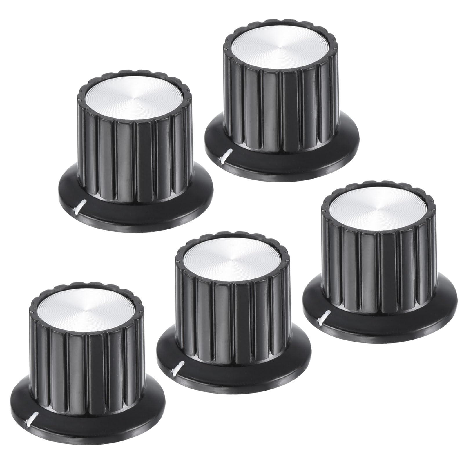 uxcell Potentiometer Knobs Aluminum Alloy 25x18mm 6mm Hole Volume Control Knob Cap Guitar Bass,