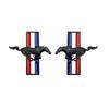 Car 3D Metal Badges Fender Side Stickers Running Horse Styling