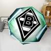 Borussia Monchengladbach logo Print Automatic Umbrella, 8 Rib Iron Frame, Plastic Handle, Suitable for Outdoor Travel &Daily , Ideal Gift