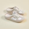 Summer hollow mesh bag head half slippers, heel-free lazy flat-bottomed casual lace-up cool slippers