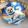 1 PC Automatic Folding Umbrella - Mountain Puppy Pattern, Portable & Foldable Design with 8 Ribs, Christmas Birthday Gifts
