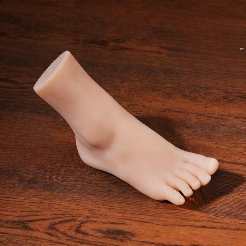 Lifelike TPE Silicone Foot Model, Real Human Foot Replica for Photography, Jewelry Display, Art Sketch