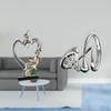 Kissing Couple Figurine Abstract Art Statue Minimalist Sculpture Collectible Desktop Ornament for