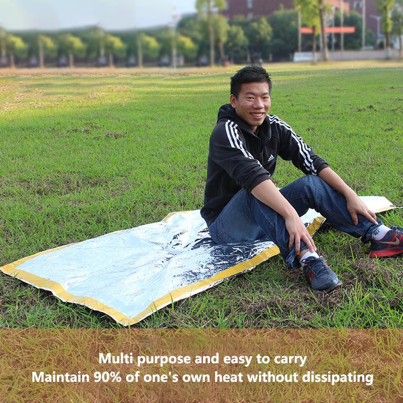 Outdoor Life Emergency Sleeping Bag Thermal Keep Warm Waterproof Mylar First Aid Emergency Blanke Camping Survival Gear