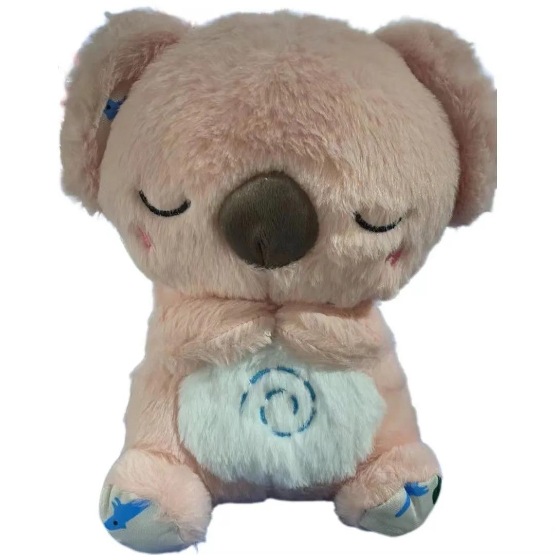

Cute Soothing Koala Sleep Toys for Kids Baby Calming Anxiety Relief Breathing Koala Toy Sleep Buddy Plush Doll With Lights for daily use 30cm