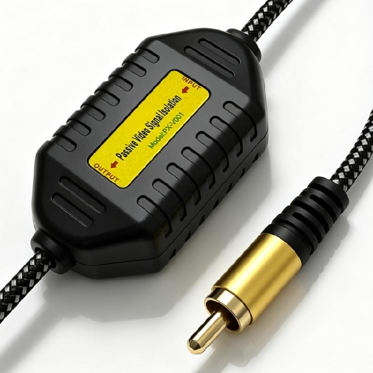 1080P Video Ground Looping Isolator Inlines Noise Filter for Analog Video Wiring, Backup Camera Installations and CCTV Signal Way