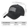 Black And White Op Art 9 Baseball Caps Vintage Denim Washed Headwear Unisex Style Outdoor Running Hats