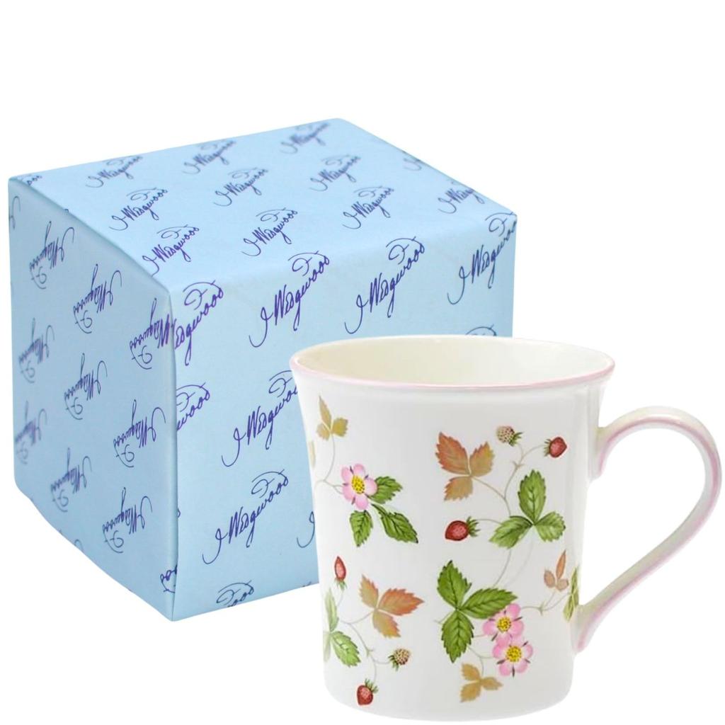 Wedgwood Wild Strawberry Casual Official Gift Christmas Wedding Housewarming Officially Imported Mug, 300ml, Pink, Wrapping, Gift, Gift, Gift,