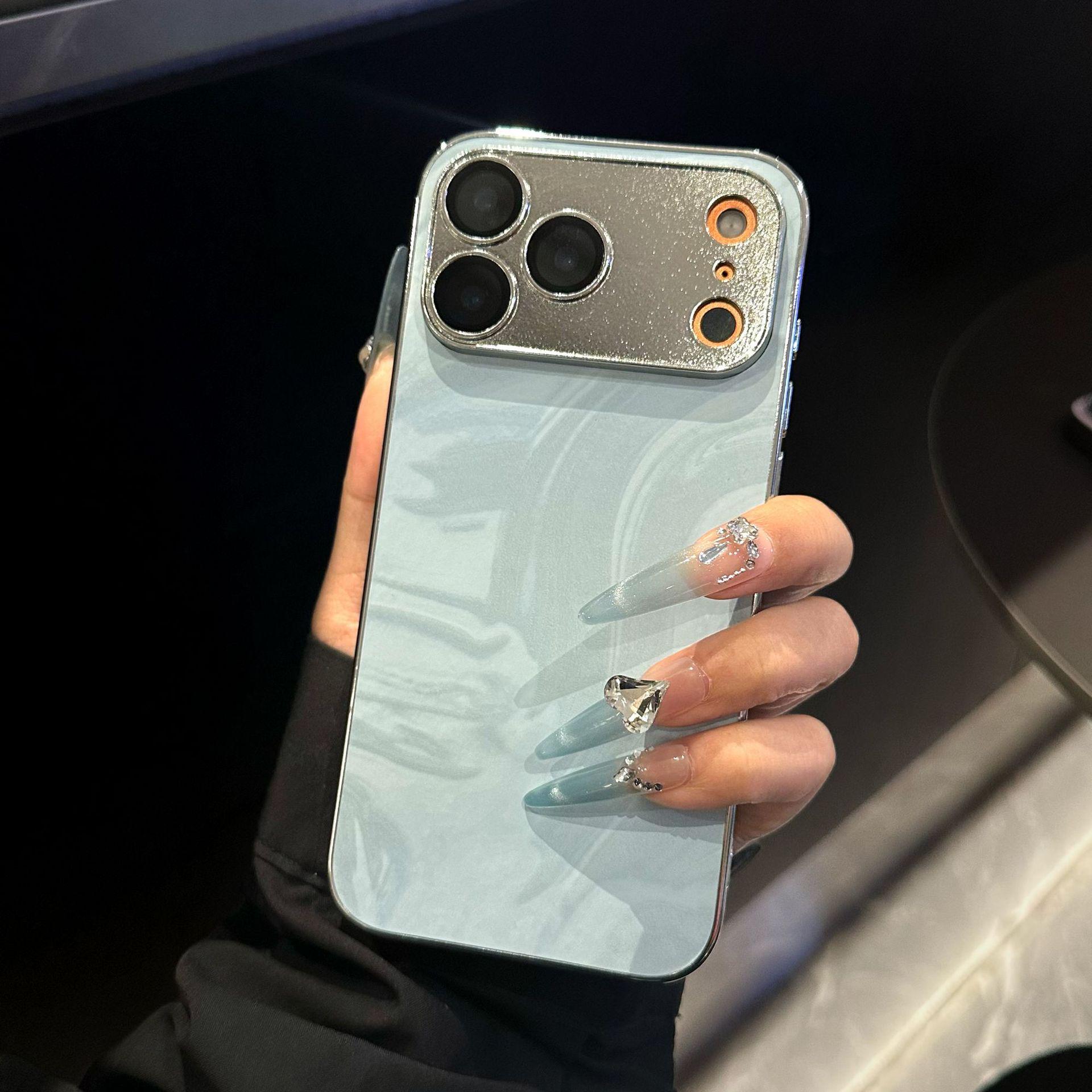 

Electroplated Ripple Phone Case for Apple 17 Pro Max 15/17 Protective Skin Trend Creative Series 13/14 iPhone 14