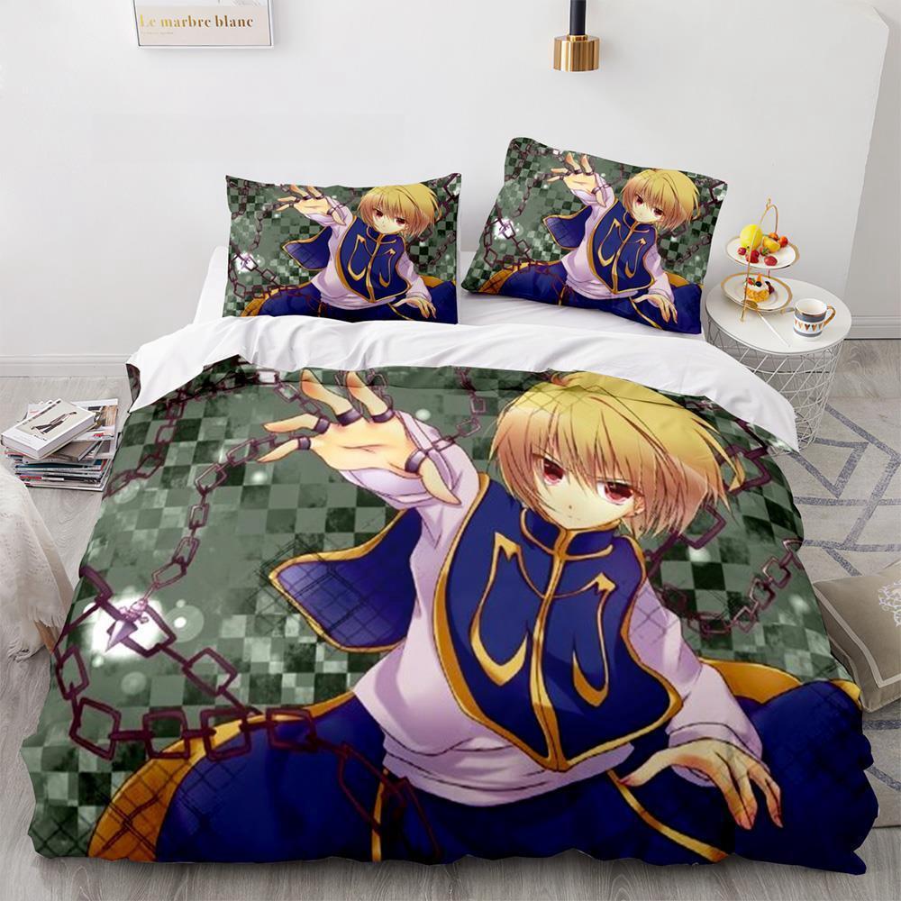 HUNTER×HUNTER Bedding Set Single Twin Full Queen King Size Bed Set Adult Kid Bedroom Duvet cover Sets bed furniture set bedroom