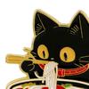 Decorative Brooch Cartoon Black Cat Shape Zinc Alloy Lapel Pin Sweater Dress Suit Lapel Badge Outfit Accessory