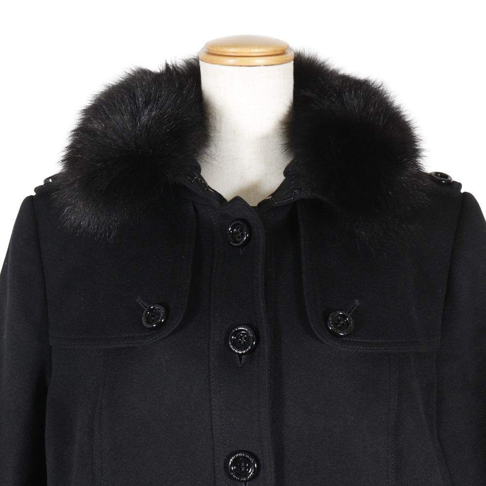 BURBERRY Stainless collar coat B2B45-443-09 black cashmere Women Used