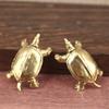 Retro Messing Schildkröte Ornament Statue Metall Tier Skulptur Home Büro Dekoration Ornament Tee Haustier Handwerk