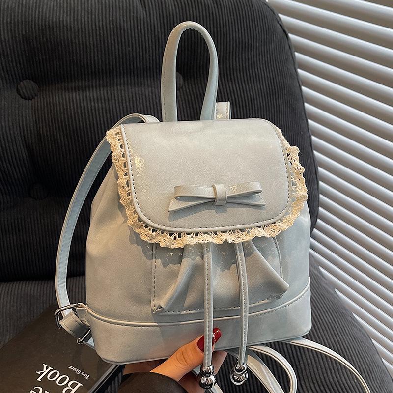 Student bag women's 2025 summer Korean version of the new ins trendy fashion backpack sense niche ballet style women's bag