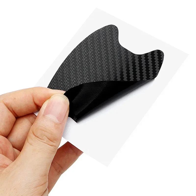 4pcs Car Stickers Door Handle Carbon Fiber Protector Anti Scratch Car Automobiles Handle Protection Car Accessories