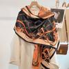 Autumn New Letter Jacquard Scarf Women's Imitation Cashmere Thickened Warm Neck Protection Scarf Multi-functional Versatile Shawl