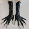 Practical Halloween Paws Gloves Stretchy Fabric Scary Costume Party Gloves for Roleplay Event Theatrical Performances