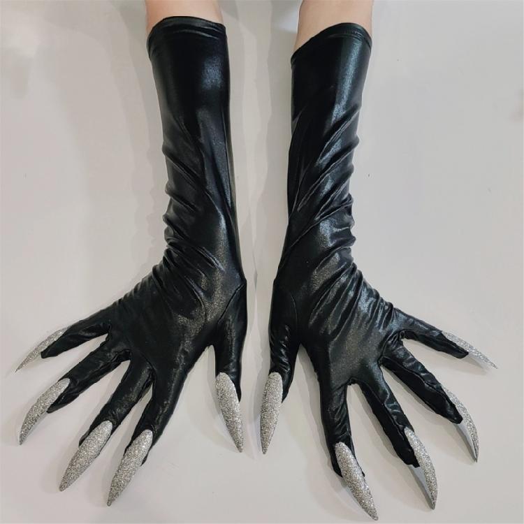 Practical Halloween Paws Gloves Stretchy Fabric Scary Costume Party Gloves for Roleplay Event Theatrical Performances