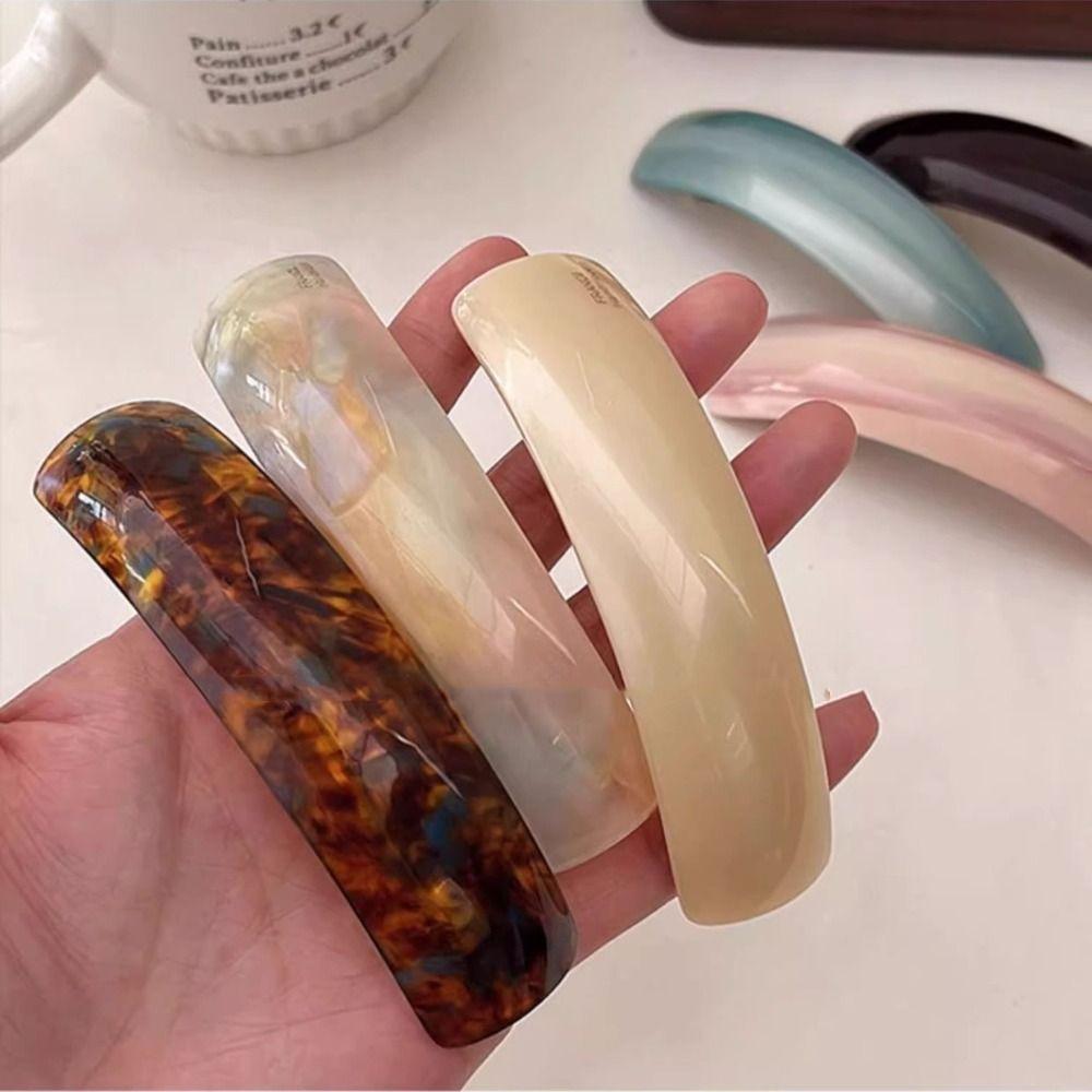 Elliptische Acetat Haarspange Bogen Große Haarnadel Mode Federklemme Mädchen