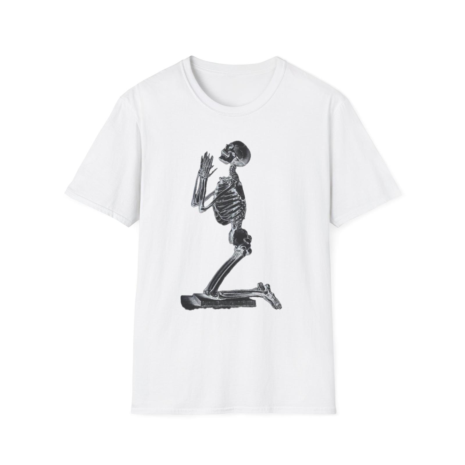 Praying Skeleton, Kneeling Skeleton Men Women Softstyle T-Shirt S разноцветный