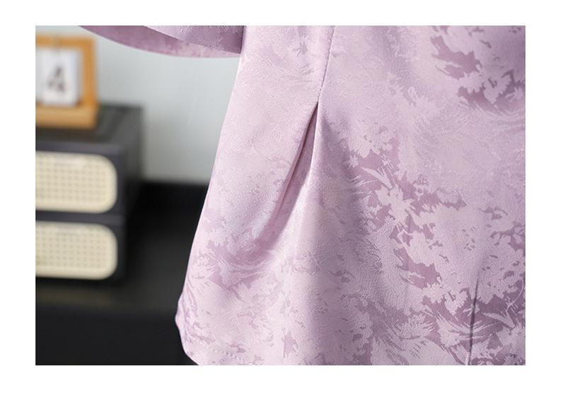 Mother's Day Chinese Style Short Sleeve Top Set for Middle-Aged and Elderly Women - Summer Edition